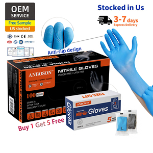 Lot de 110 gants médicaux en nitrile jetables pour examen, vente en gros, achetez-en 1, obtenez-en 5 en plus pour les vendeurs e-commerce - Product Image 1