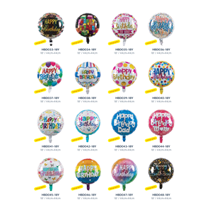 ลูกโป่งฟอยล์โลหะสุขสันต์วันเกิด18 "หลากหลายสไตล์-ขายส่งจำนวนมากสำหรับตกแต่งงานเลี้ยงวันเกิดอุปกรณ์จัดงาน - Product Image 2