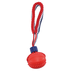 Jouets interactifs Lynpet en caoutchouc pour chiens, balles en corde résistantes aux morsures, en forme de pastèque, pour le nettoyage des dents, sans danger pour les aliments - Product Image 1