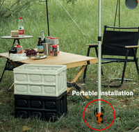 Camping en plein air auvent tente pôle accessoires support de tige fixateur câble Support Base de réglage