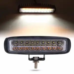 Strobe Auto LED working lamp dual-color DRL car work light bar 60W car vehicle Led flashing light