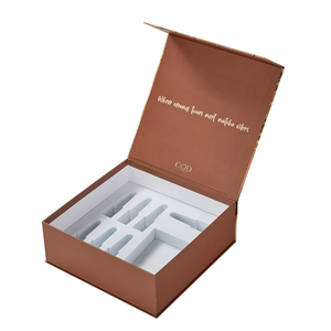 Luxury Custom Design Magnetic Closure Book Shape <b>Gift</b> <b>Box</b> Caixa Rigida Premium with White EVA Insert for Packaging - Product Image 1