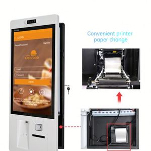 Touchwo 27 ''Machine de commande au sol <span class=keywords><strong>Terminal</strong></span> de libre-service Kiosque de paiement avec imprimante Scanner de Code QR - Product Image 4