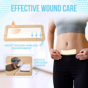 Habillage adhésif de mousse de silicone bordé médical pour le habillage de mousse de silicone d'escarres - Product Image 5