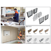 Cloison en verre à double vitrage avec stores intégrés, isolation acoustique, cadre en aluminium, séparateur en verre pour bureau, salle de réunion
