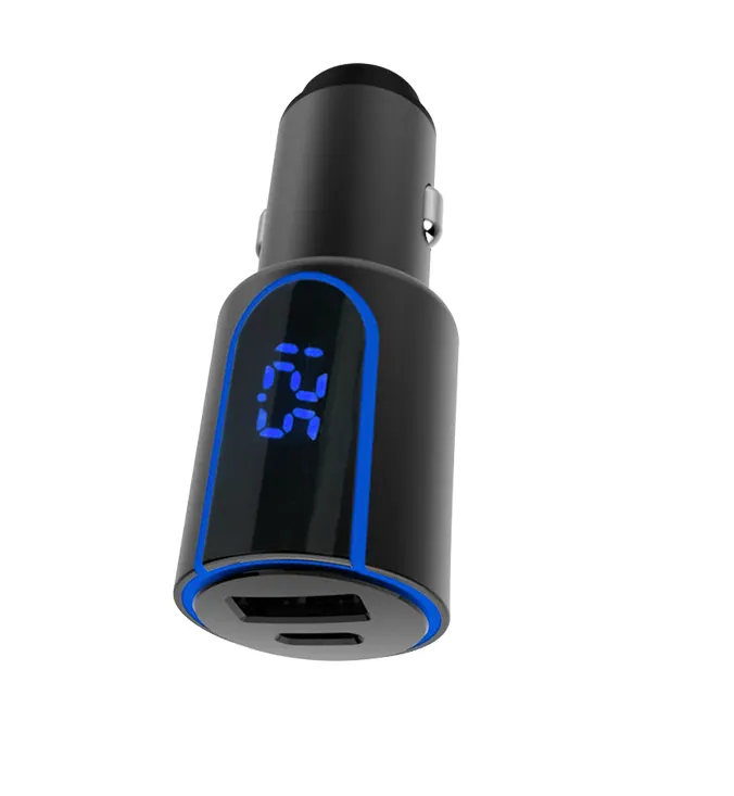 IPhone 및 삼성 용 30W USB Type C 고속 충전 아연 합금 자동차 충전기 어댑터 PD 자동차 전화 충전기