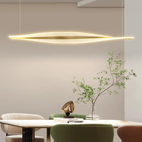 Lustre de restaurant moderne en forme d'aile d'ange dorée, forme créative de plume, lampe suspendue pour pâtisserie, hauteur réglable, luminaire suspendu