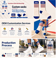 Chaussettes de compression montantes pour femmes en bambou respirant, personnalisables par sublimation, pour la récupération sportive (vente en gros)