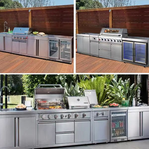 Cocina Exterior Modular <span class=keywords><strong>de</strong></span> Acero Inoxidable 304 con Acabado Negro, con Fregadero y Grifo para Jardín y Uso Exterior - Product Image 2