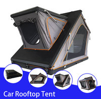 Tente de toit portable en aluminium à coque rigide Oxford pour 1-2 personnes, double pliage, quatre saisons, imperméable, installation rapide, pour l'extérieur