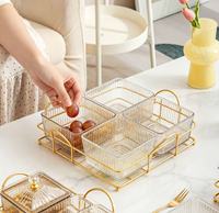 Nuevo juego de bandejas de plástico de lujo y a la moda para dulces, frutos secos y frutas, ideal para la sala de estar.