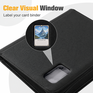 Classeur Premium à 9 pochettes avec fermeture éclair et fenêtre, 324 emplacements pour cartes à collectionner en PU - Product Image 6