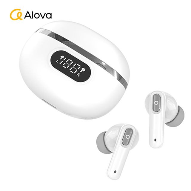 ALOVA TWS Rechargeable Air Conduction Earphones Bluetooth Noise Cancelling Digital In-Ear Device Hearing Aids