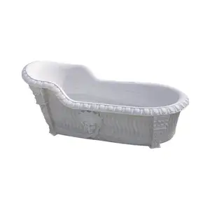 High Quality Marble Bathroom Custom Made Natural Stone White Marble Bathtub For Villa And Hotel