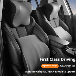 เบาะรองนั่ง หมอนรองศีรษะ ระบายอากาศได้ ถอดออกได้ เมมโมรี่โฟม เบาะรองหลัง หมอนรองคอ อุปกรณ์เสริมเก้าอี้ในรถยนต์ - Product Image 2