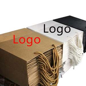 Bolsa de Papel Flexográfica Personalizada de Fábrica con Logotipo, Bolso de Mano para Compras - Product Image 1