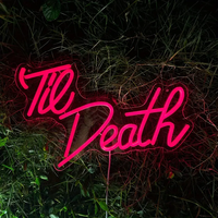 Til Death Neon Sign USB Mariage Personnalisé Neon Sign Home Neon Sign Room Decoration Bedroom
