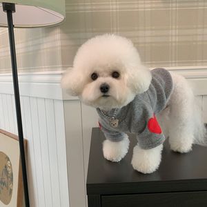 Otoño Invierno felpa amor suéteres mascotas gatos ropa pequeña para perros ropa gruesa cálida para perros accesorios para mascotas - Product Image 4