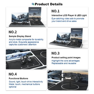 Support d'affichage de bureau en acrylique en forme de L interactif personnalisé avec lecteur audio-vidéo LCD et éclairage LED pour <span class=keywords><strong>magasin</strong></span> de détail numérique - Product Image 3