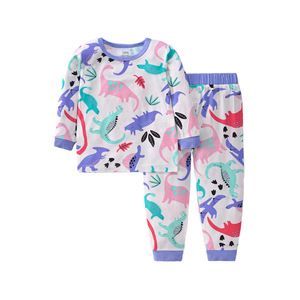 Completo Due Pezzi in Fibra di Bambù per Bambine, Manica Lunga per Tutte le Stagioni, Stile Europeo e Americano, Morbido con Stampe di Animali/Fiori - Product Image 5
