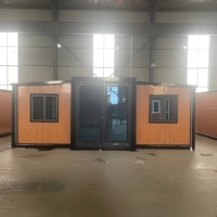 Maison conteneur extensible prête à l'emploi, pré-assemblée, modulaire, pour camping en plein air, site de secours d'urgence