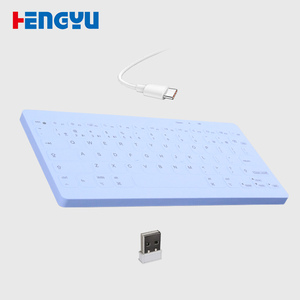 HengYu 78-Key Silent Three Mode Waterproof Membrane Wireless Portable <b>USB</b> Type-C <b>Keyboard</b> New - Product Image 5