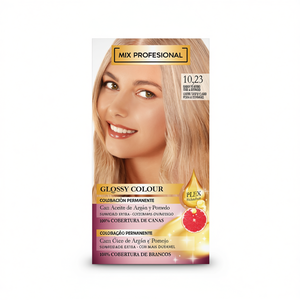 Kit de Tinte Permanente para el Cabello Mix Profesional Glossy Colour con Aceite de Argán y Pomelo, 100% Cobertura de Canas - Product Image 1