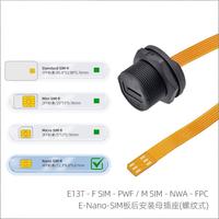 Connecteur étanche IP67, prise d'interface SIM filetée, emplacement pour carte téléphonique, câble d'extension FPC