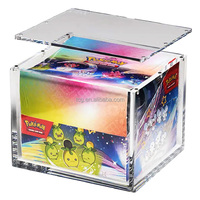 Boîte de présentation TCG en acrylique pour cartes à collectionner Pokémon Kanto Power Charizard Mini Tin Set – Boîte de rangement transparente en acrylique de 6 mm