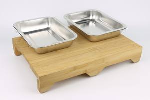 Planche à découper en <span class=keywords><strong>bambou</strong></span> Moso de qualité supérieure avec 2 plateaux coulissants en acier inoxydable et rainures pour le jus, pour une préparation et un rangement hygiéniques des ustensiles de cuisine - Product Image 3