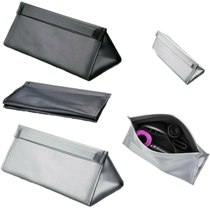 Bolsas organizadoras de viaje de PU resistentes al calor con logotipo personalizado al por mayor, estilo vintage, para <span class=keywords><strong>secador</strong></span> de pelo, con cremallera, bolsas antipolvo nacionales - Product Image 6