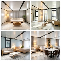 Casa Contenedor de Acero de Lujo Personalizada de 20 pies, Expandible, 2 Dormitorios, Prefabricada, con Terraza en el Techo, para Edificio de Oficinas