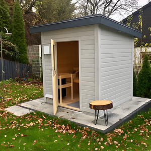 Sauna finlandais extérieur pour 5 personnes, économique, traditionnel, luxueux, chauffé au bois, vapeur - Product Image 2