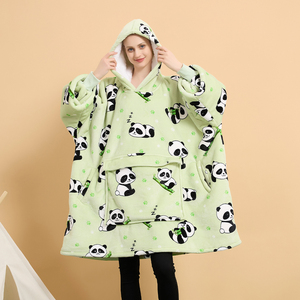 Nhà Máy Bán Buôn Mô Hình Quá Khổ Dành Cho Người Lớn Mùa Đông Áo Hoodie Mặc Sherpa Dành Cho Người Lớn Đội Mũ Trùm đầu Chăn Với Dài Tay Áo - Product Image 5