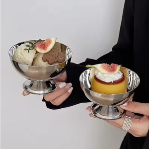 Bar Home Party Supplies Ice Cream Cup <strong>Snack</strong> Dish Fruit Yogurt Cake Plate <strong>Snack</strong> <strong>Bowls</strong> Dessert <strong>Bowl</strong> Stainless Steel Salad <strong>Bowl</strong> - Product Image 6