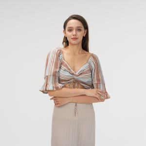 กระโปรงยาวทรงเค้กแต่งระบายจีบแบบซ้อนสำหรับผู้หญิง สีพื้นเรียบง่าย สไตล์ลำลอง - Product Image 4