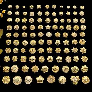 Soporte de Flores Calado en Color Oro de 18k que Conserva el Color, para Hacer Pulseras, Separador de Pétalos, Sombrero, Material para Abalorios, Joyería, Decoración - Product Image 1