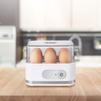 Machine à cuire les œufs électrique automatique pour 6 œufs, rapide et sûre avec protection contre la cuisson à sec, Sunsir OEM/ODM