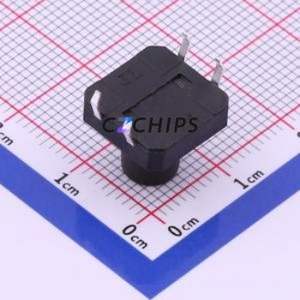 TC-1103-C-N Tactile Switch Through hole Component THT-4P,12x12mm Switch Single Pole Single Throw Round Button 2.6N Through Hole - Product Image 2