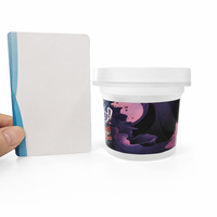 Pot en plastique avec couvercle à vis pour yaourt, gelée, crème glacée, collations, bonbons, contenants de 100 ml, 3,5 g, 7 g, motif floral
