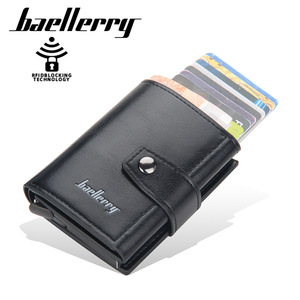 Baellerry Men's Card Holder 4 Inch PU Leather <b>RFID</b> Blocking Multi Slot <b>Wallet</b> for Credit Cards Everyday Use - Product Image 1