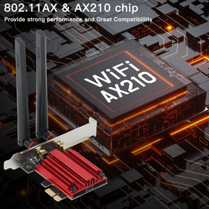 Wifi 6E AX210 5374Mbps không dây PCIe adapter Tri ban nhạc 2.4G/5G/6GHz tương thích bt5.3 mạng Wifi thẻ cho win 10/11 - Product Image 4