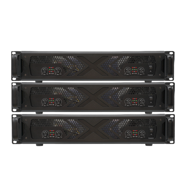 2-Channel Professional Amplifier for Performance Stage 4 Ohm Metal 700W-1900W