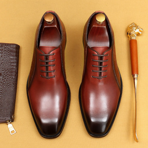 Business Oxford Shoes - British Colorful <b>Pointed</b>-Toe Men's Formal Dress Shoes with Lace-up Closure and Handmade Leather - Product Image 3