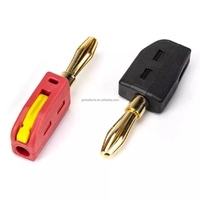 Globaltone GHC-1001 – Bornier banane en cuivre sans soudure à connexion rapide, 4 mm, courant élevé 32A/250V, plage de câblage 0,2-2,5 mm²