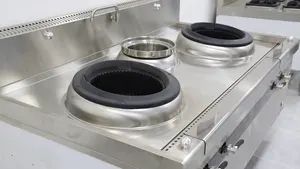 वाणिज्यिक रसोई 2-बर्नर इलेक्ट्रिक इंडक्शन कुकटॉप स्टेनलेस स्टील चीनी वोक बर्नर पोर्टेबल गैस रेस्तरां उपयोग