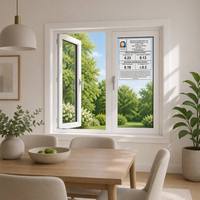 Ventanas Abatibles Horizontales Blancas Personalizadas de Alta Calidad CHANGYI, Diseño Moderno, Perfil de PVC con Rotura de Puente Térmico