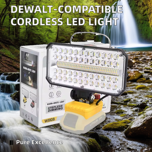 ไฟทำงาน LED ไร้สาย 18V พร้อมไฟฉายพกพาแบบ COB IP67 ชาร์จ USB สำหรับใช้งานในสวน ไฟ LED สำหรับสวน - Product Image 2