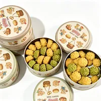 Boîte en métal ronde personnalisée, petite et grande, de qualité alimentaire, pour bonbons, desserts, fruits secs, biscuits, gâteaux, emballage cadeau en métal