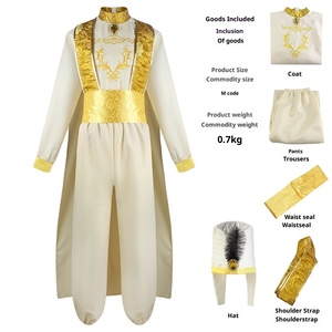 Disfraz de Príncipe de la Lámpara Mágica - Disfraces de Personajes de las Noches de Arabia para Halloween, TV y Cine, 100% Poliéster - Product Image 3